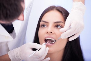 Dental exam at the clinic